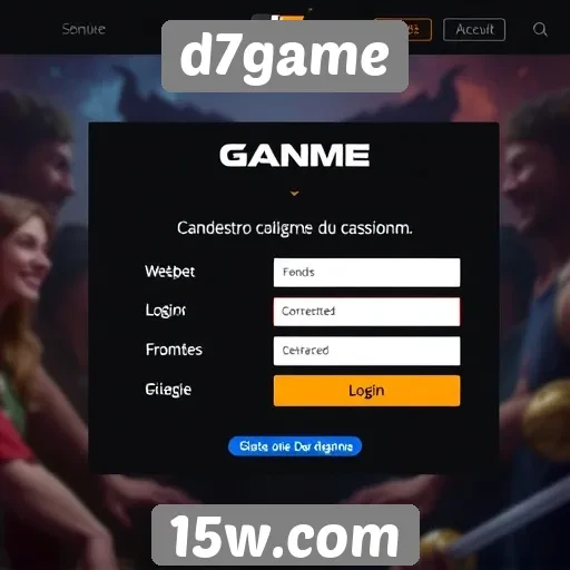 Facilidades de cadastro e login no d7game